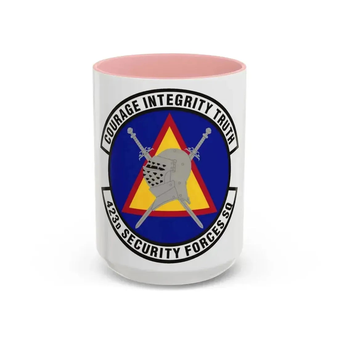 423d Security Forces Squadron (U.S. Air Force) Accent Coffee Mug 15oz Pink - Go Mug Yourself