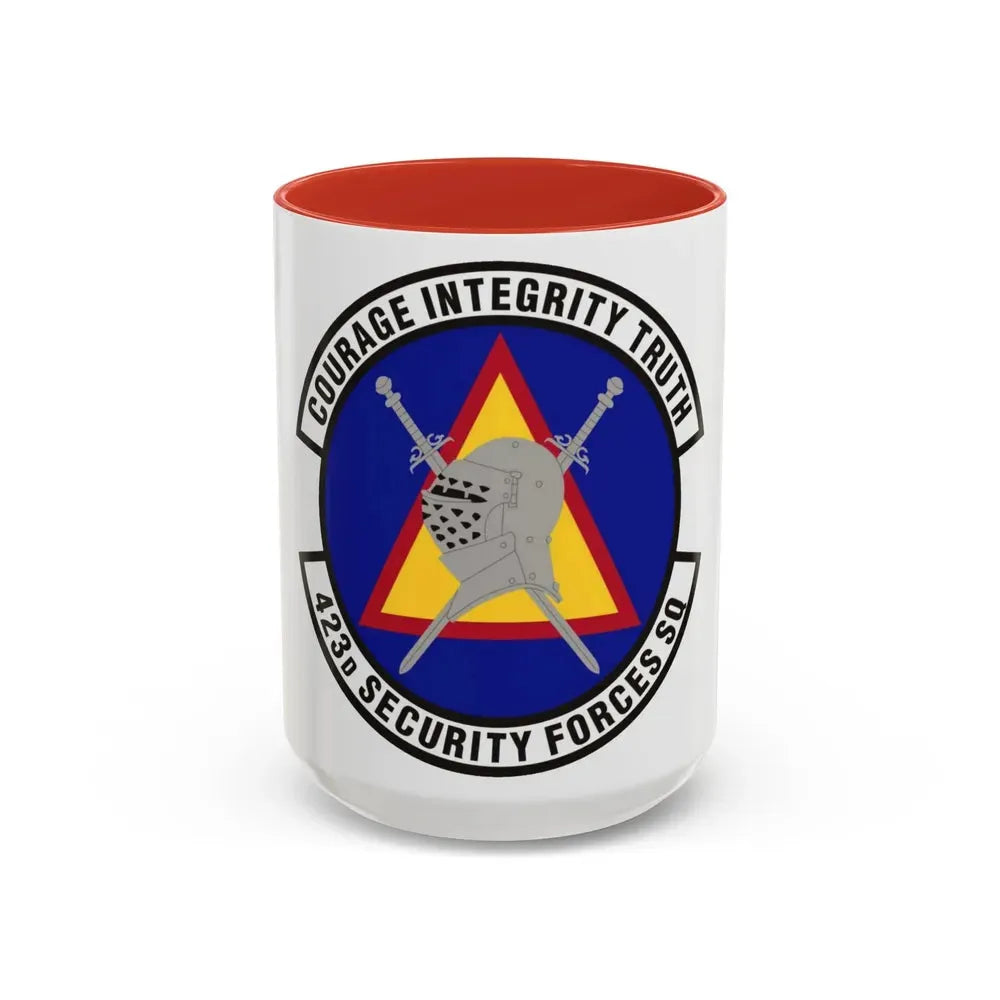 423d Security Forces Squadron (U.S. Air Force) Accent Coffee Mug 15oz Red - Go Mug Yourself