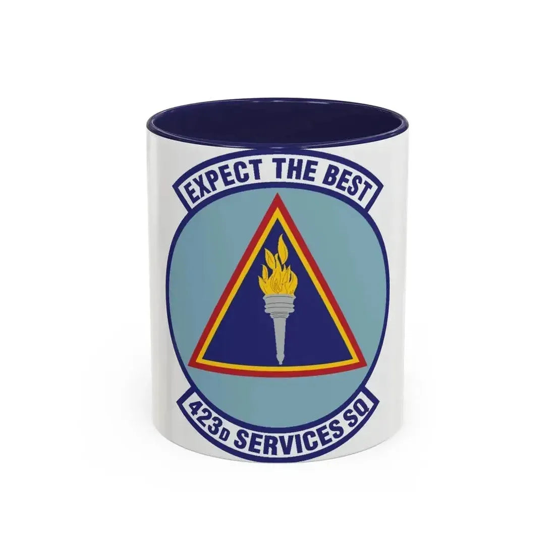 423d Services Squadron (U.S. Air Force) Accent Coffee Mug 11oz Navy - Go Mug Yourself