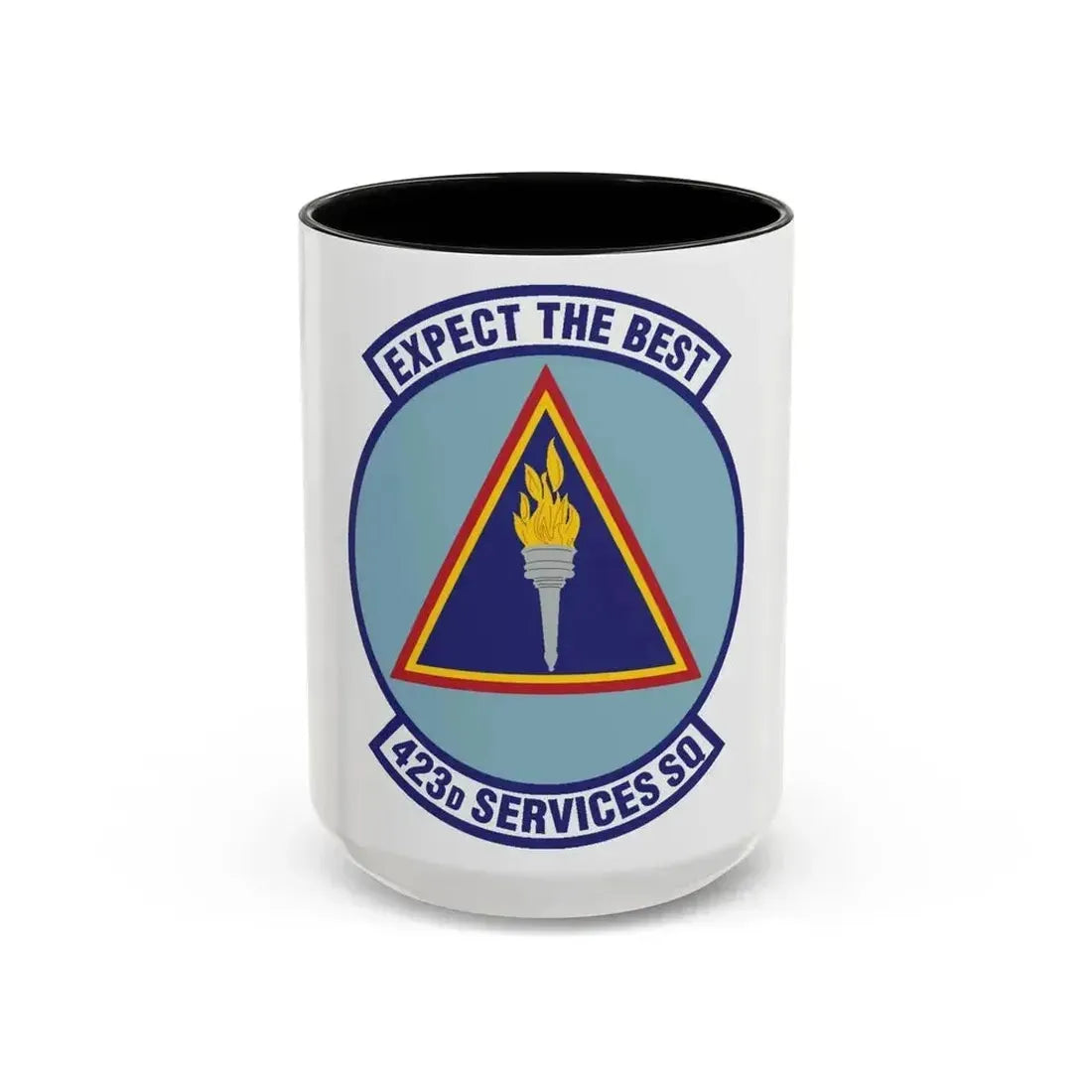 423d Services Squadron (U.S. Air Force) Accent Coffee Mug 15oz Black - Go Mug Yourself