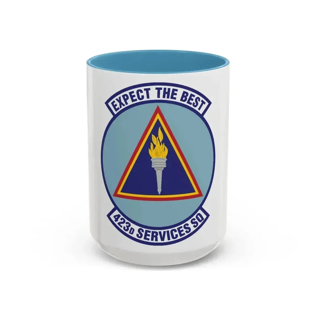 423d Services Squadron (U.S. Air Force) Accent Coffee Mug 15oz Light Blue - Go Mug Yourself