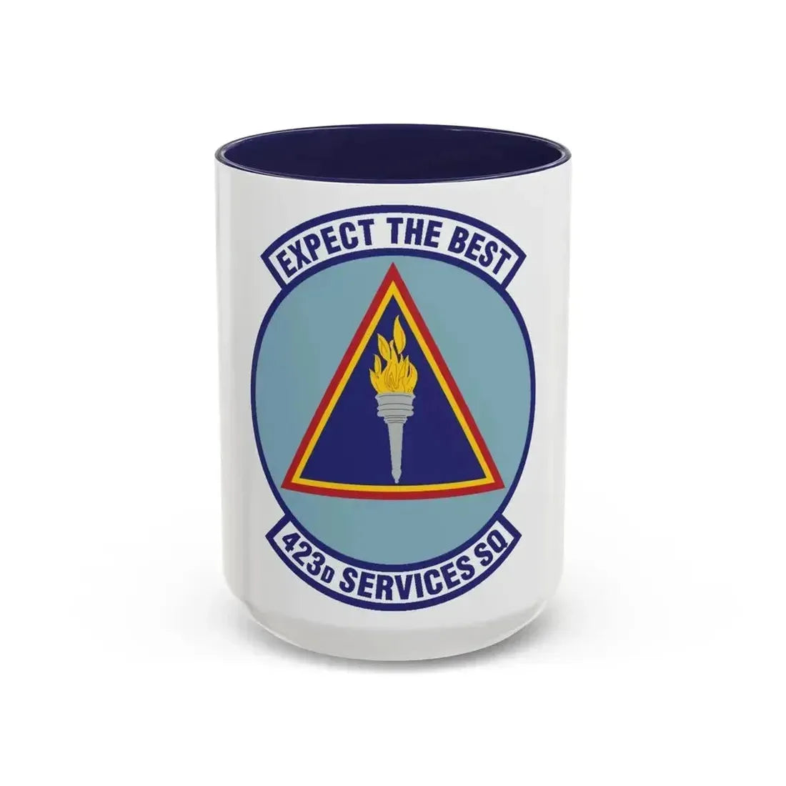 423d Services Squadron (U.S. Air Force) Accent Coffee Mug 15oz Navy - Go Mug Yourself