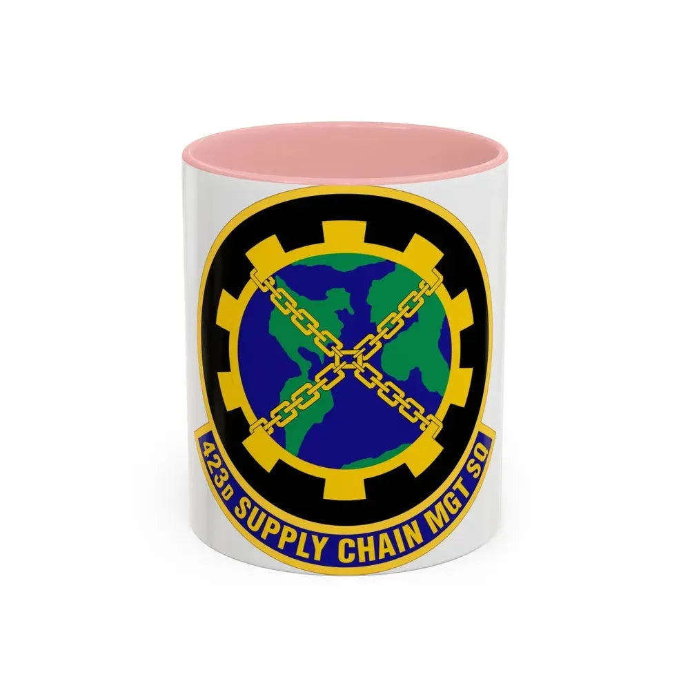 423d Supply Chain Management Squadron (U.S. Air Force) Accent Coffee Mug 11oz Pink - Go Mug Yourself