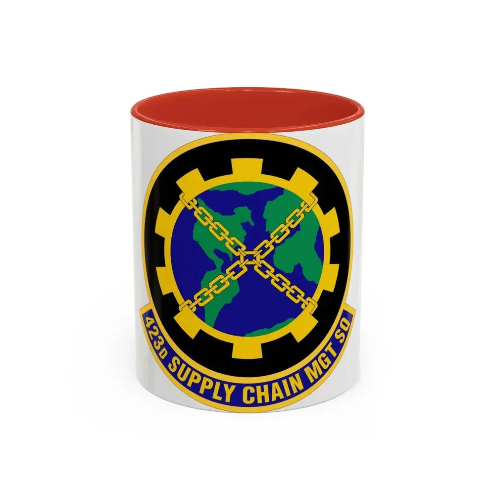 423d Supply Chain Management Squadron (U.S. Air Force) Accent Coffee Mug 11oz Red - Go Mug Yourself