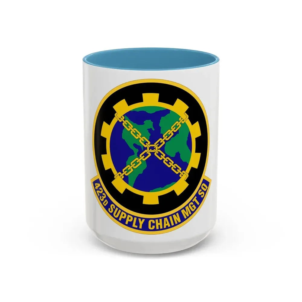 423d Supply Chain Management Squadron (U.S. Air Force) Accent Coffee Mug 15oz Light Blue - Go Mug Yourself