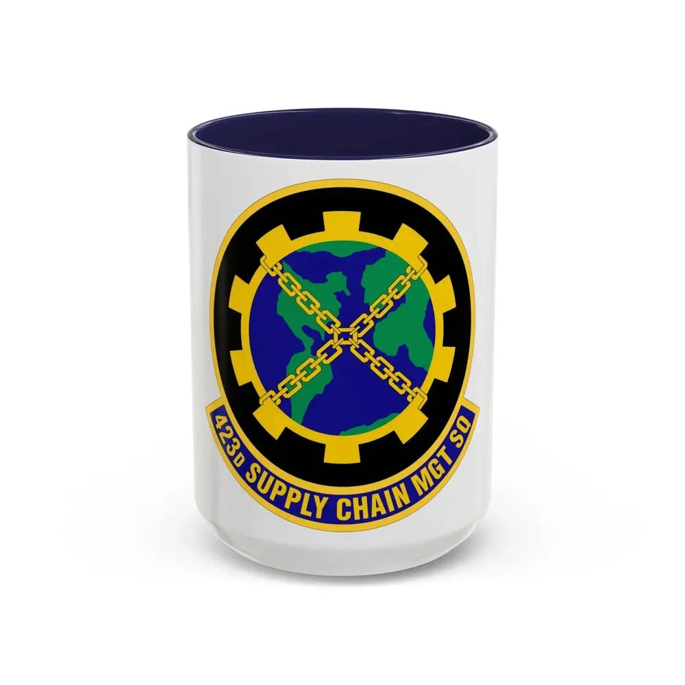 423d Supply Chain Management Squadron (U.S. Air Force) Accent Coffee Mug 15oz Navy - Go Mug Yourself