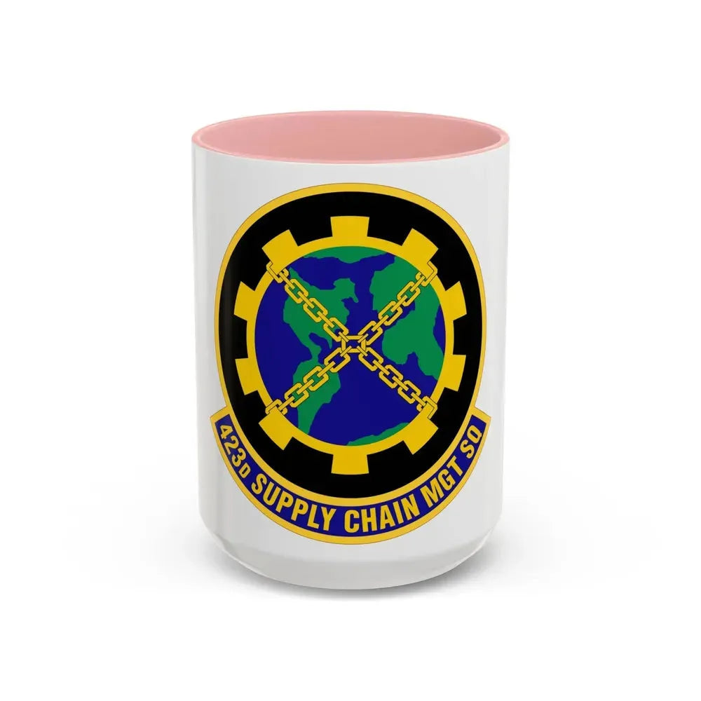 423d Supply Chain Management Squadron (U.S. Air Force) Accent Coffee Mug 15oz Pink - Go Mug Yourself