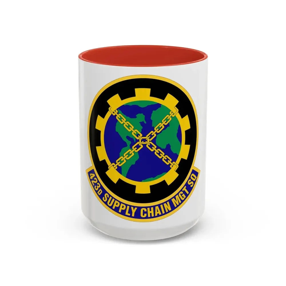 423d Supply Chain Management Squadron (U.S. Air Force) Accent Coffee Mug 15oz Red - Go Mug Yourself