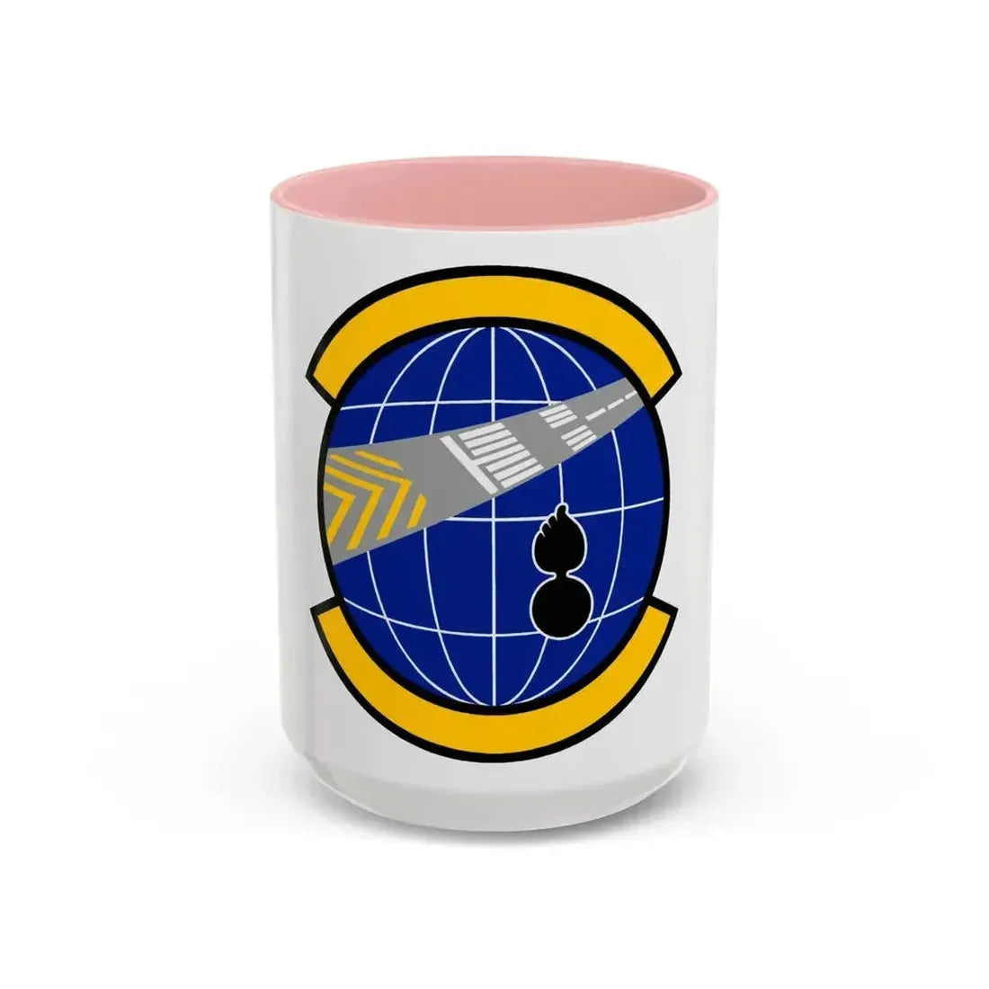 424 Air Base Squadron USAFE (U.S. Air Force) Accent Coffee Mug 15oz Pink - Go Mug Yourself