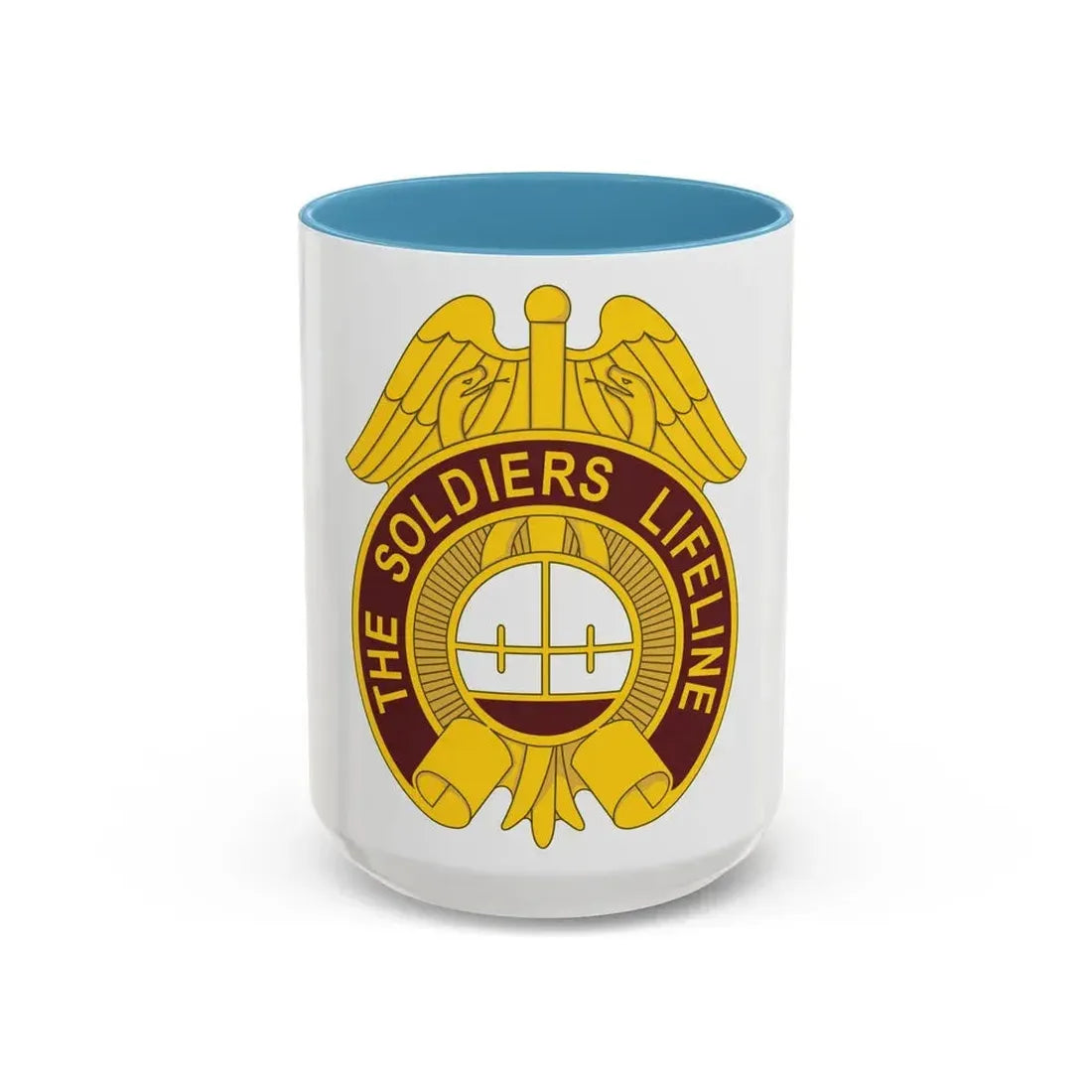 424 Medical Battalion (U.S. Army) Accent Coffee Mug 15oz Light Blue - Go Mug Yourself