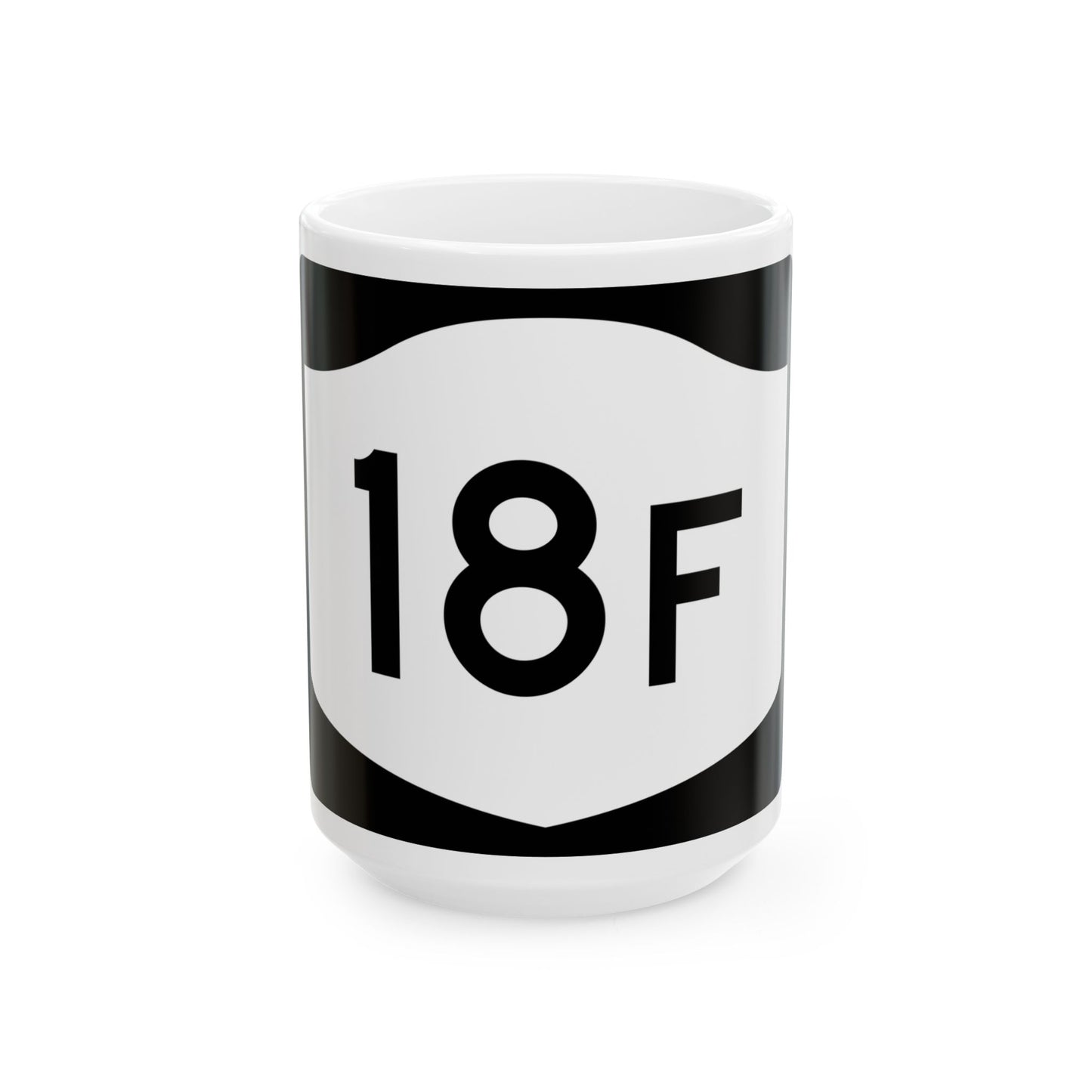 NY-18F (New York) (Road Sign) White Coffee Mug