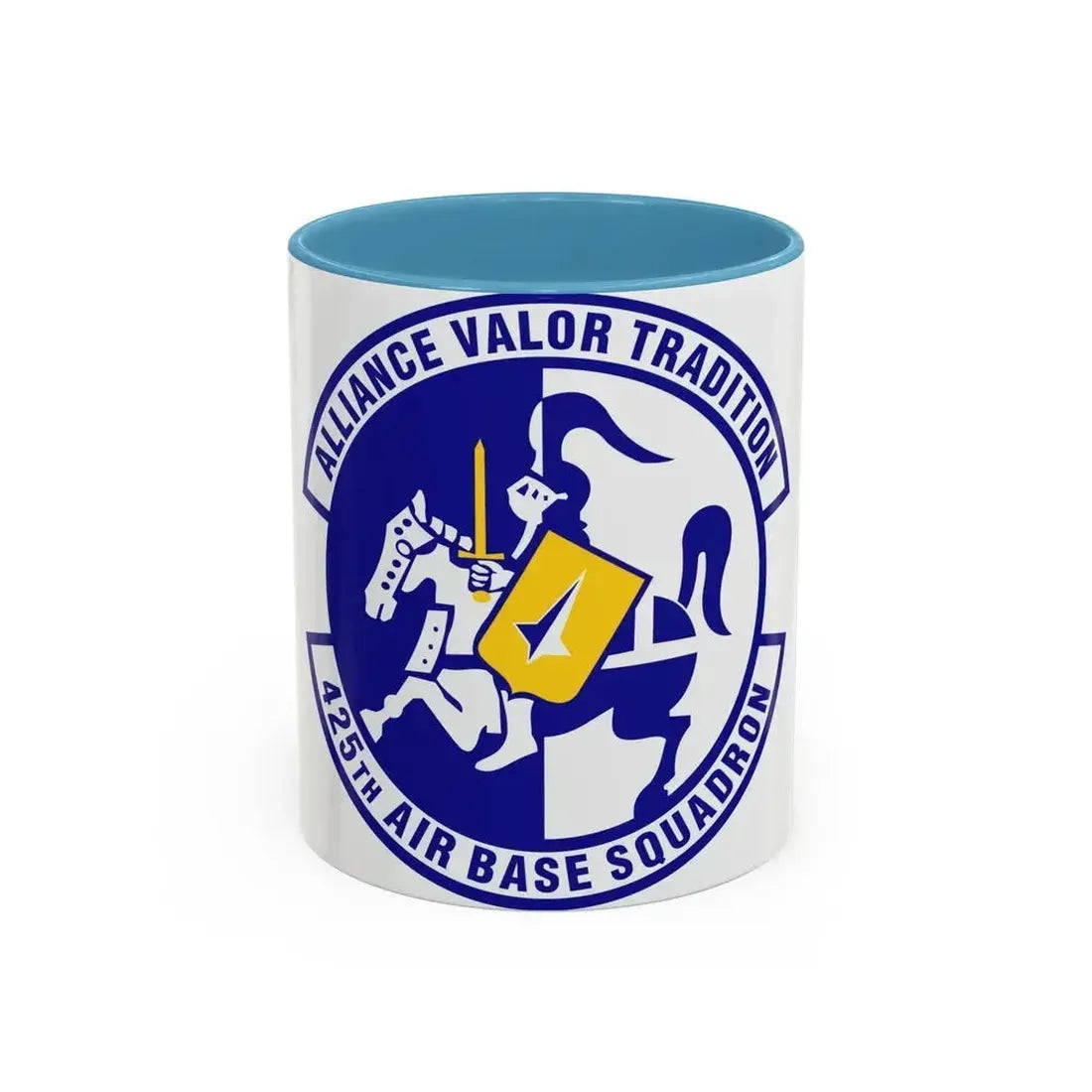425th Air Base Squadron (U.S. Air Force) Accent Coffee Mug 11oz Light Blue - Go Mug Yourself