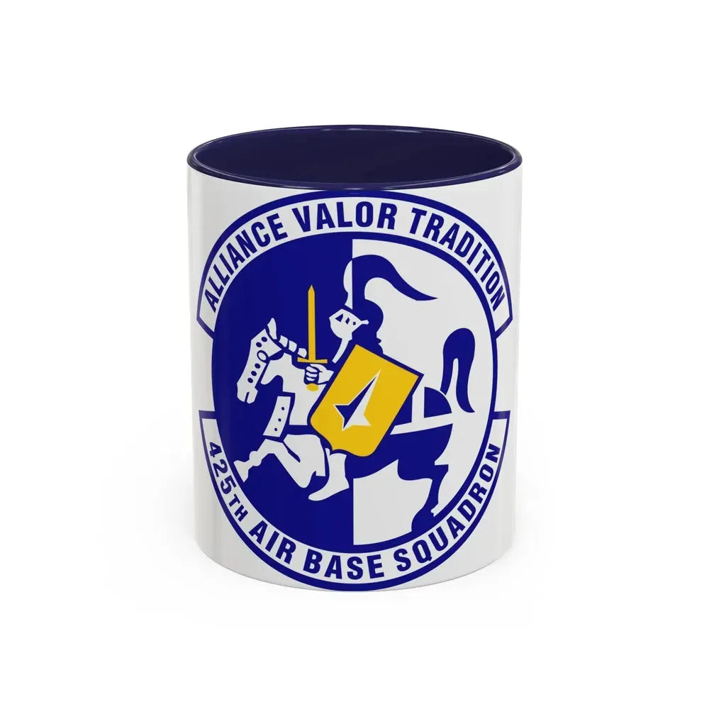425th Air Base Squadron (U.S. Air Force) Accent Coffee Mug 11oz Navy - Go Mug Yourself