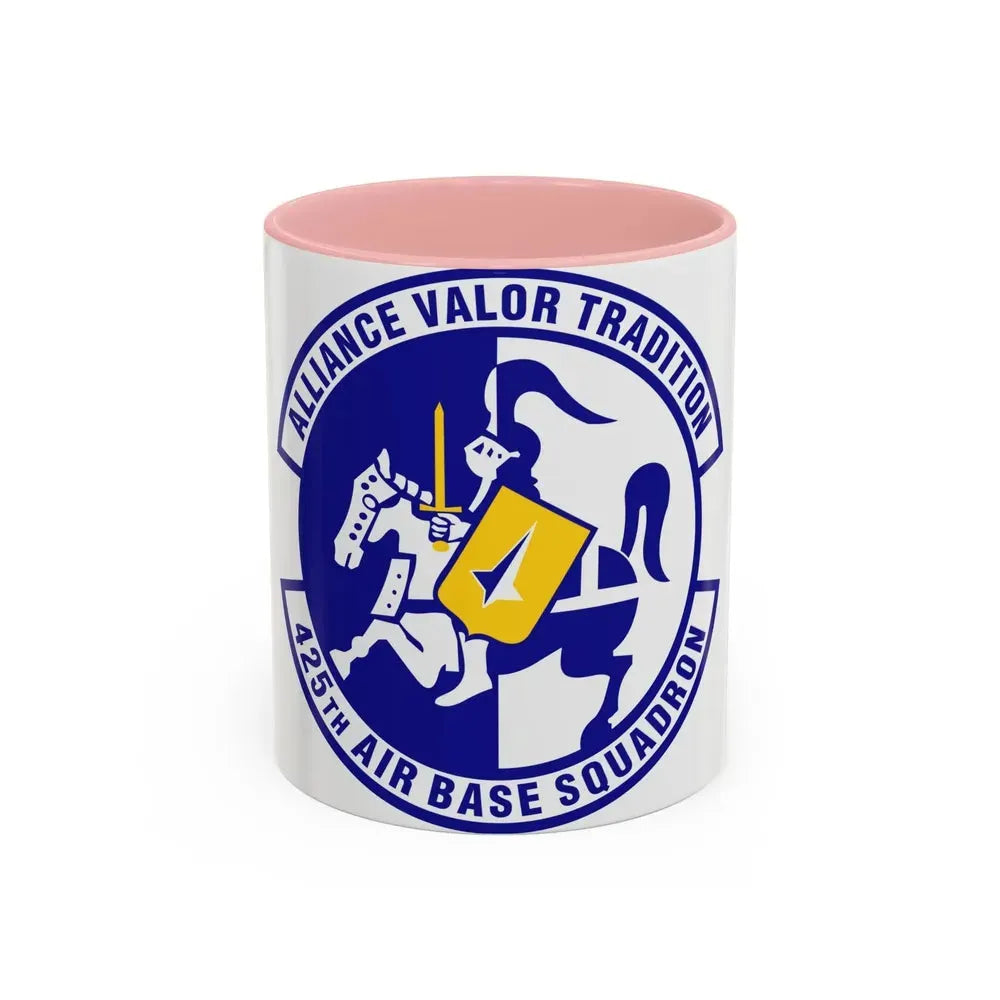 425th Air Base Squadron (U.S. Air Force) Accent Coffee Mug 11oz Pink - Go Mug Yourself