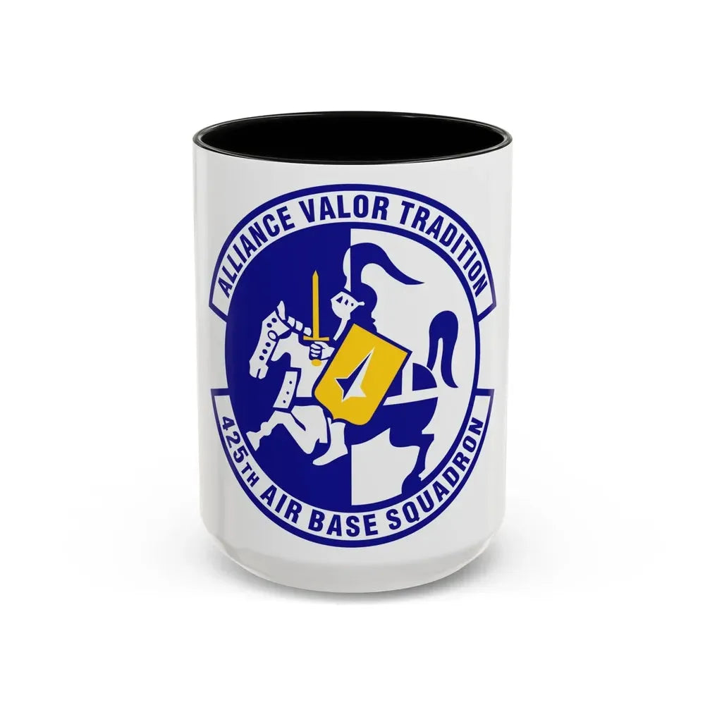 425th Air Base Squadron (U.S. Air Force) Accent Coffee Mug 15oz Black - Go Mug Yourself