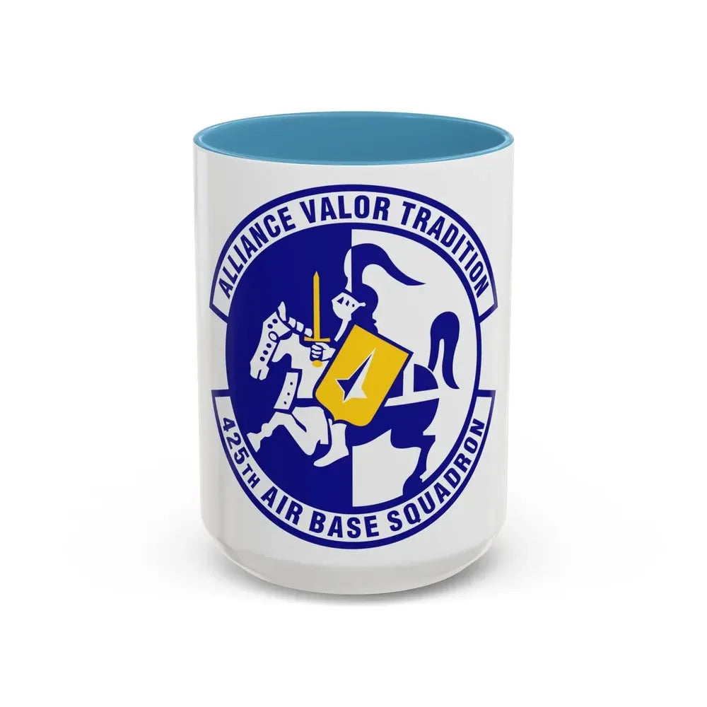 425th Air Base Squadron (U.S. Air Force) Accent Coffee Mug 15oz Light Blue - Go Mug Yourself