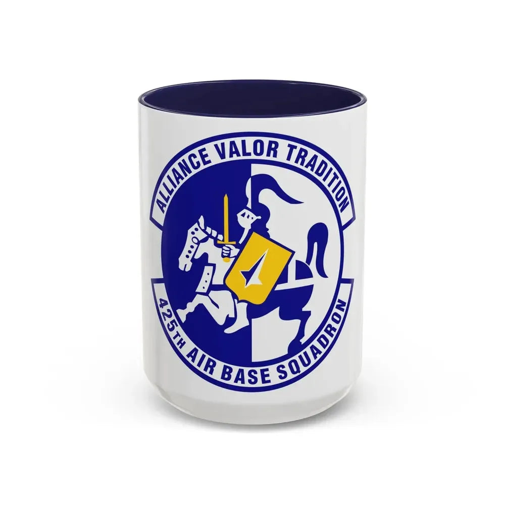 425th Air Base Squadron (U.S. Air Force) Accent Coffee Mug 15oz Navy - Go Mug Yourself