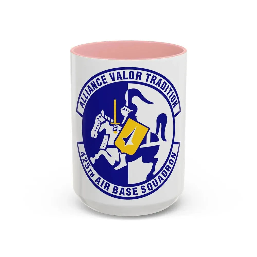 425th Air Base Squadron (U.S. Air Force) Accent Coffee Mug 15oz Pink - Go Mug Yourself