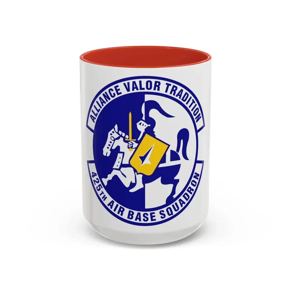 425th Air Base Squadron (U.S. Air Force) Accent Coffee Mug 15oz Red - Go Mug Yourself