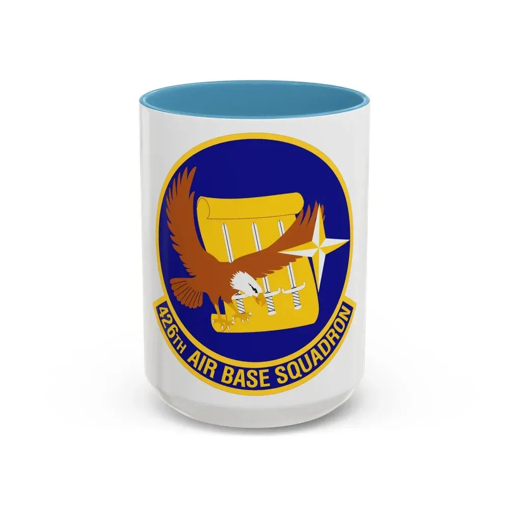 426th Air Base Squadron (U.S. Air Force) Accent Coffee Mug 15oz Light Blue - Go Mug Yourself