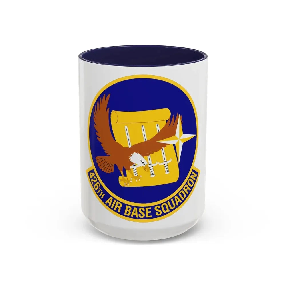 426th Air Base Squadron (U.S. Air Force) Accent Coffee Mug 15oz Navy - Go Mug Yourself
