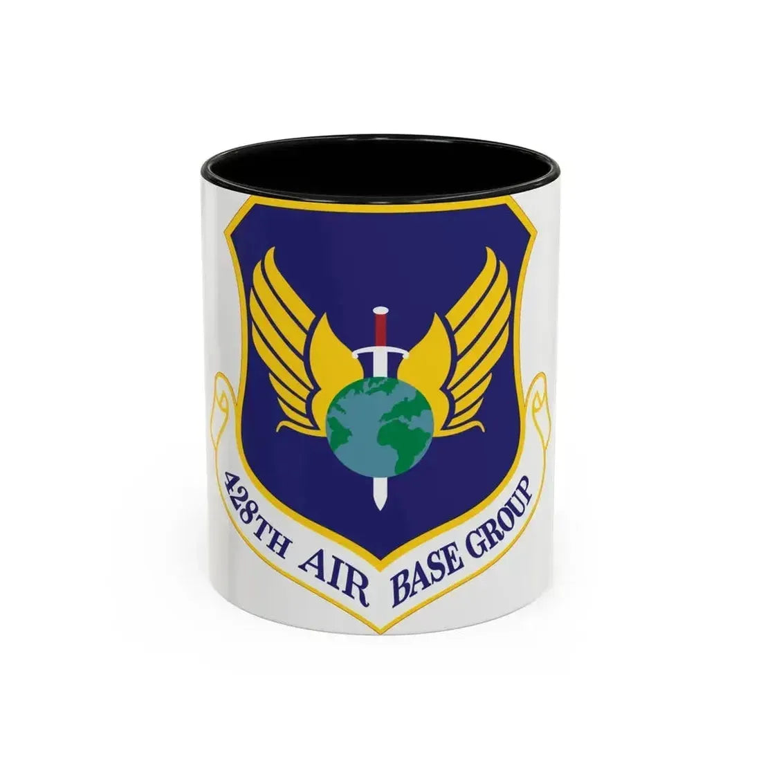428th Air Base Group (U.S. Air Force) Accent Coffee Mug 11oz Black - Go Mug Yourself