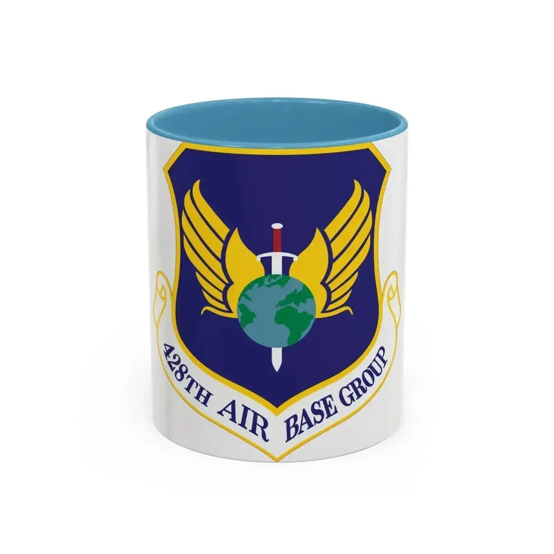 428th Air Base Group (U.S. Air Force) Accent Coffee Mug 11oz Light Blue - Go Mug Yourself