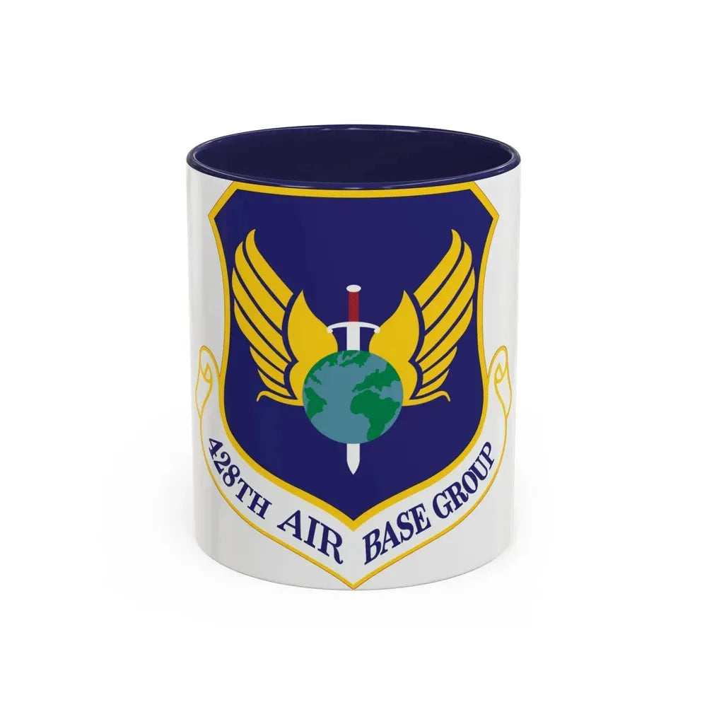428th Air Base Group (U.S. Air Force) Accent Coffee Mug 11oz Navy - Go Mug Yourself