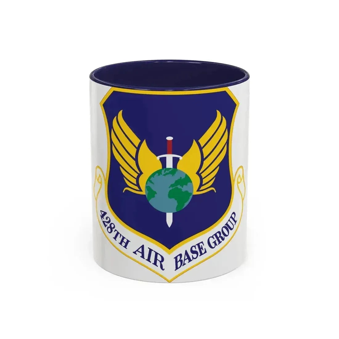 428th Air Base Group (U.S. Air Force) Accent Coffee Mug 11oz Navy - Go Mug Yourself