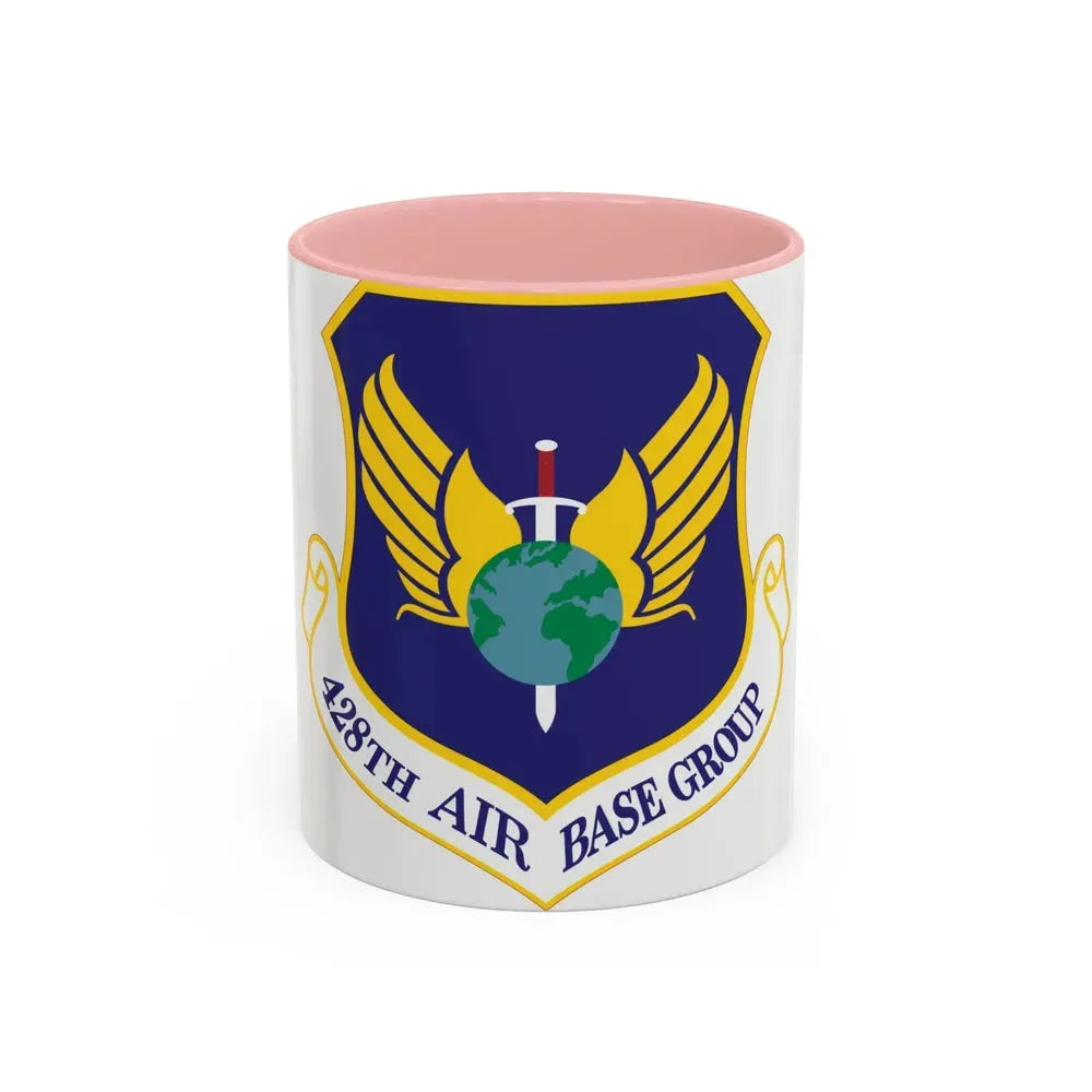 428th Air Base Group (U.S. Air Force) Accent Coffee Mug 11oz Pink - Go Mug Yourself