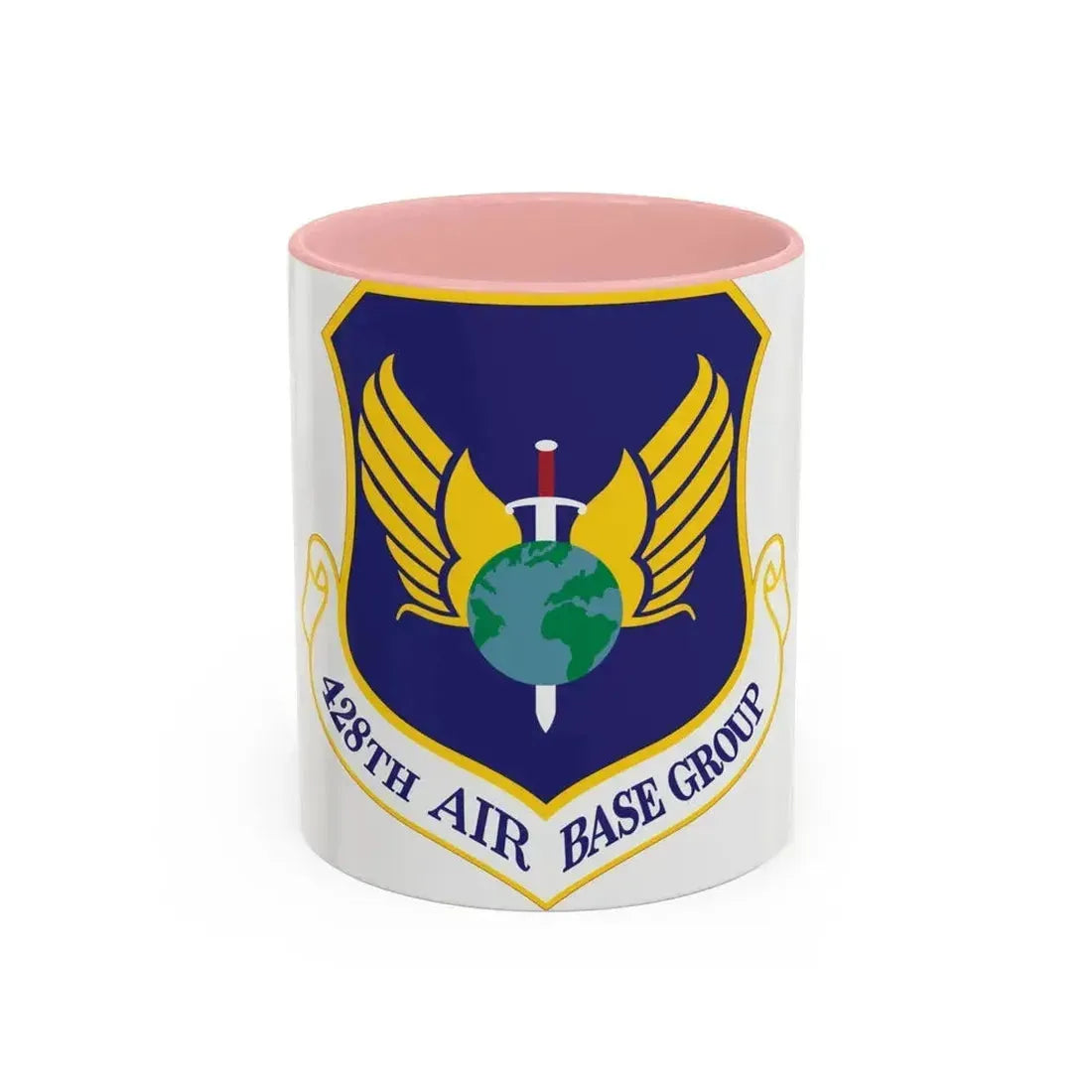 428th Air Base Group (U.S. Air Force) Accent Coffee Mug 11oz Pink - Go Mug Yourself