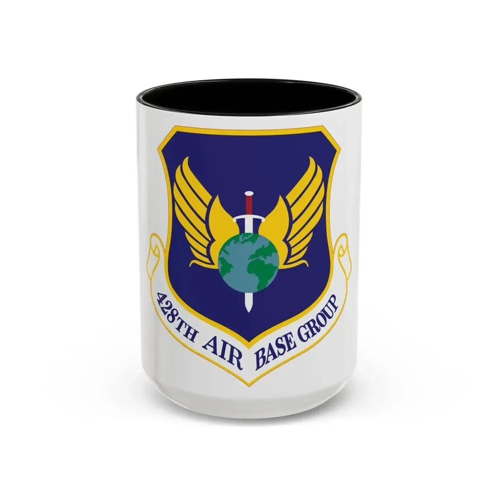 428th Air Base Group (U.S. Air Force) Accent Coffee Mug 15oz Black - Go Mug Yourself