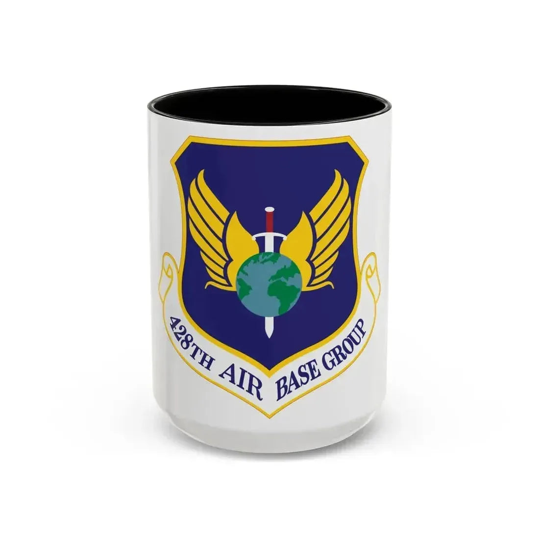428th Air Base Group (U.S. Air Force) Accent Coffee Mug 15oz Black - Go Mug Yourself