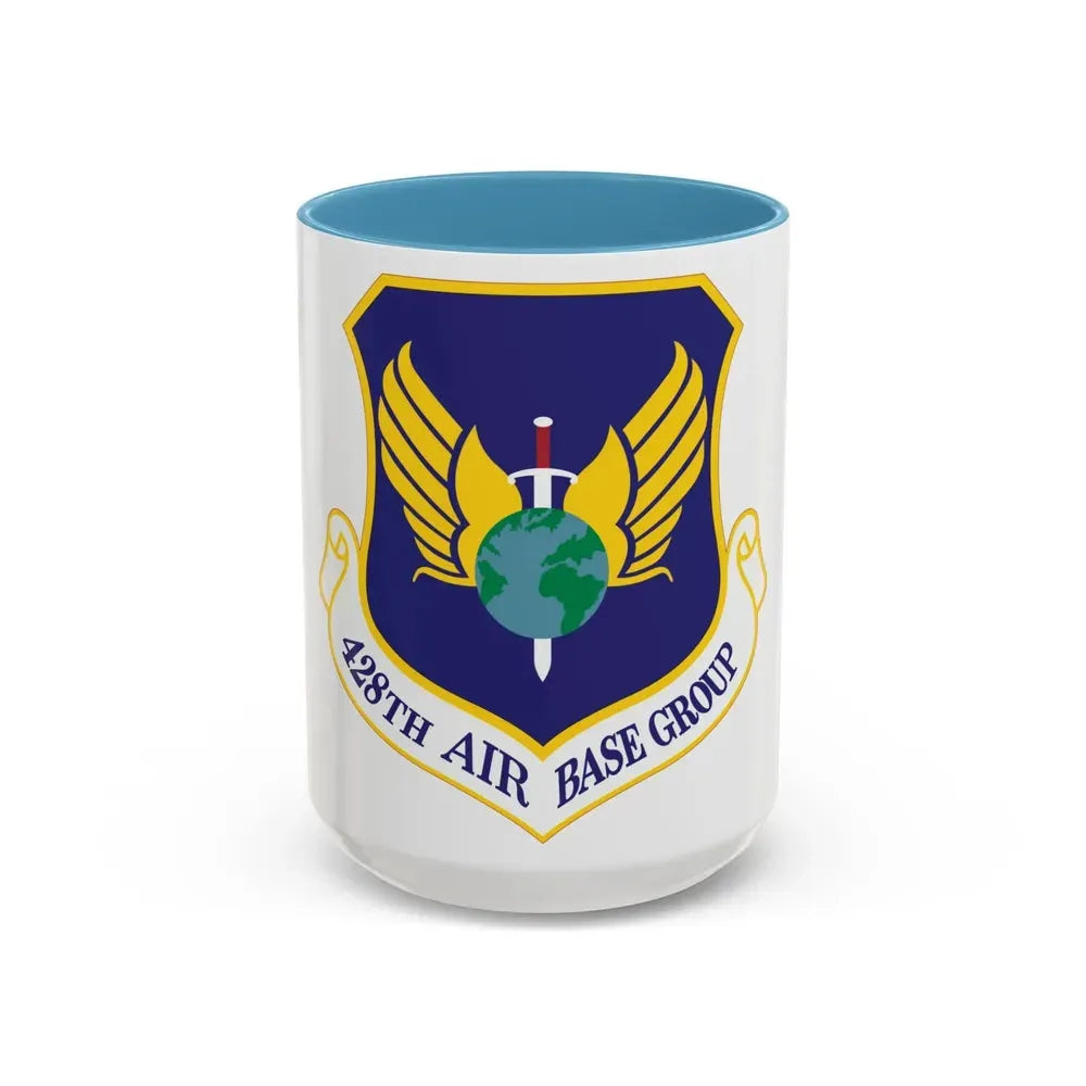 428th Air Base Group (U.S. Air Force) Accent Coffee Mug 15oz Light Blue - Go Mug Yourself