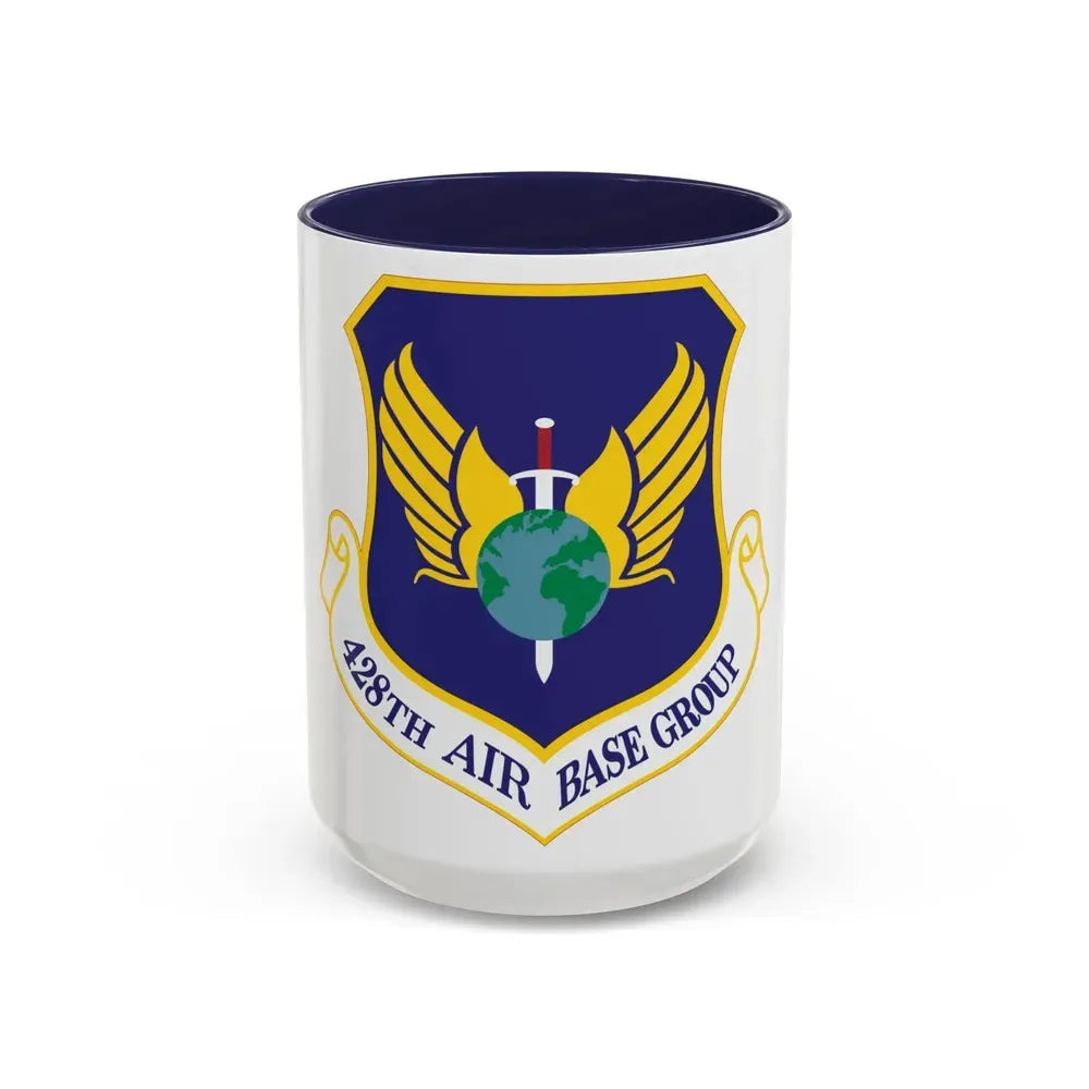 428th Air Base Group (U.S. Air Force) Accent Coffee Mug 15oz Navy - Go Mug Yourself