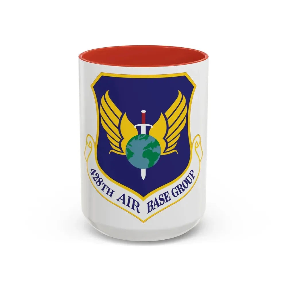 428th Air Base Group (U.S. Air Force) Accent Coffee Mug 15oz Red - Go Mug Yourself