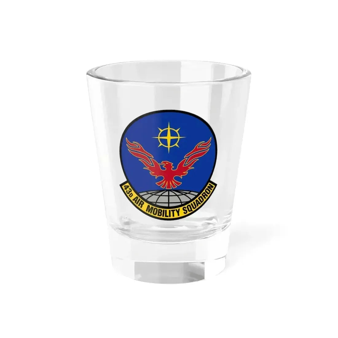 43 Air Mobility Squadron AMC (U.S. Air Force) Shot Glass 1.5oz 1.5oz - Go Mug Yourself