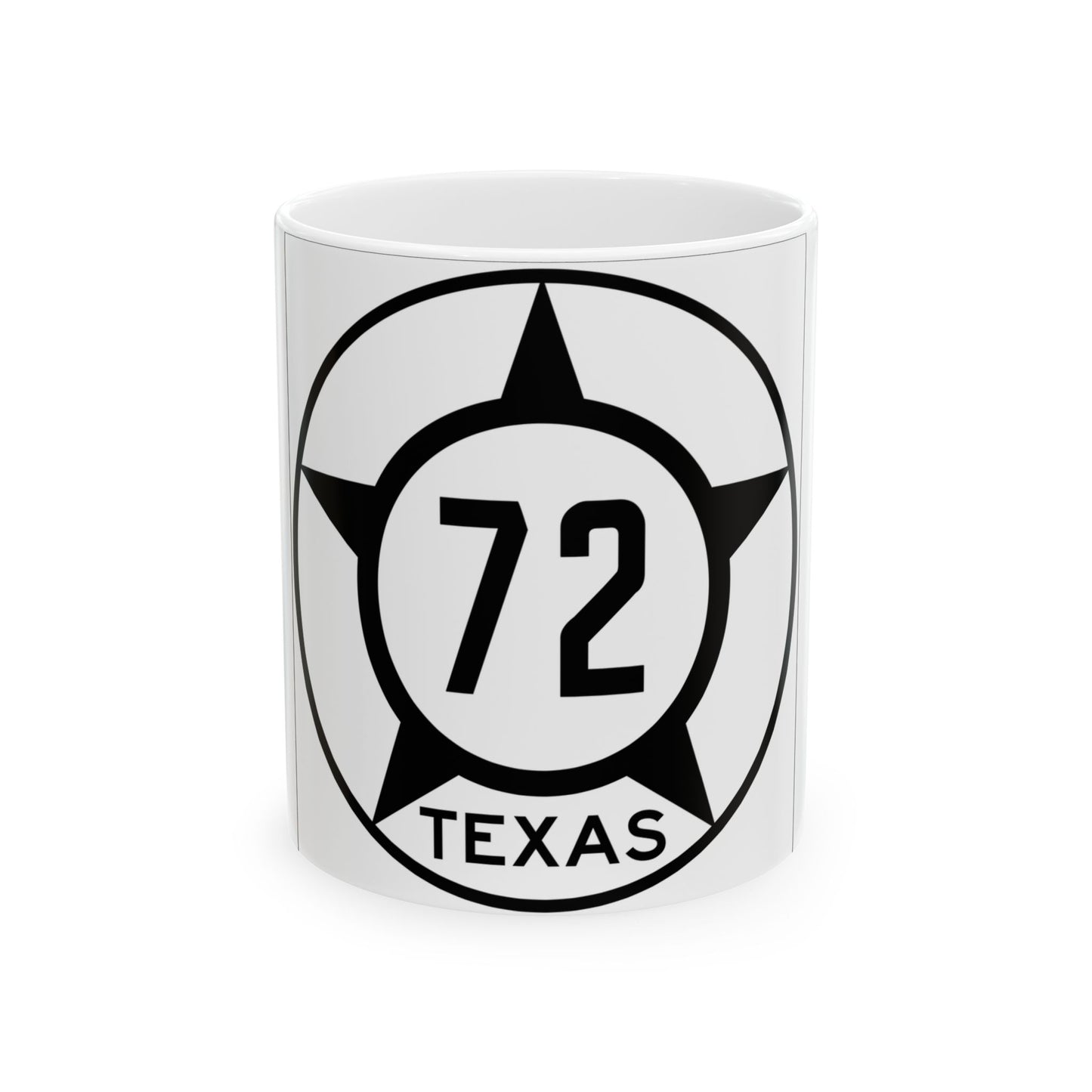 Old Texas 72 (Texas) (Road Sign) White Coffee Mug
