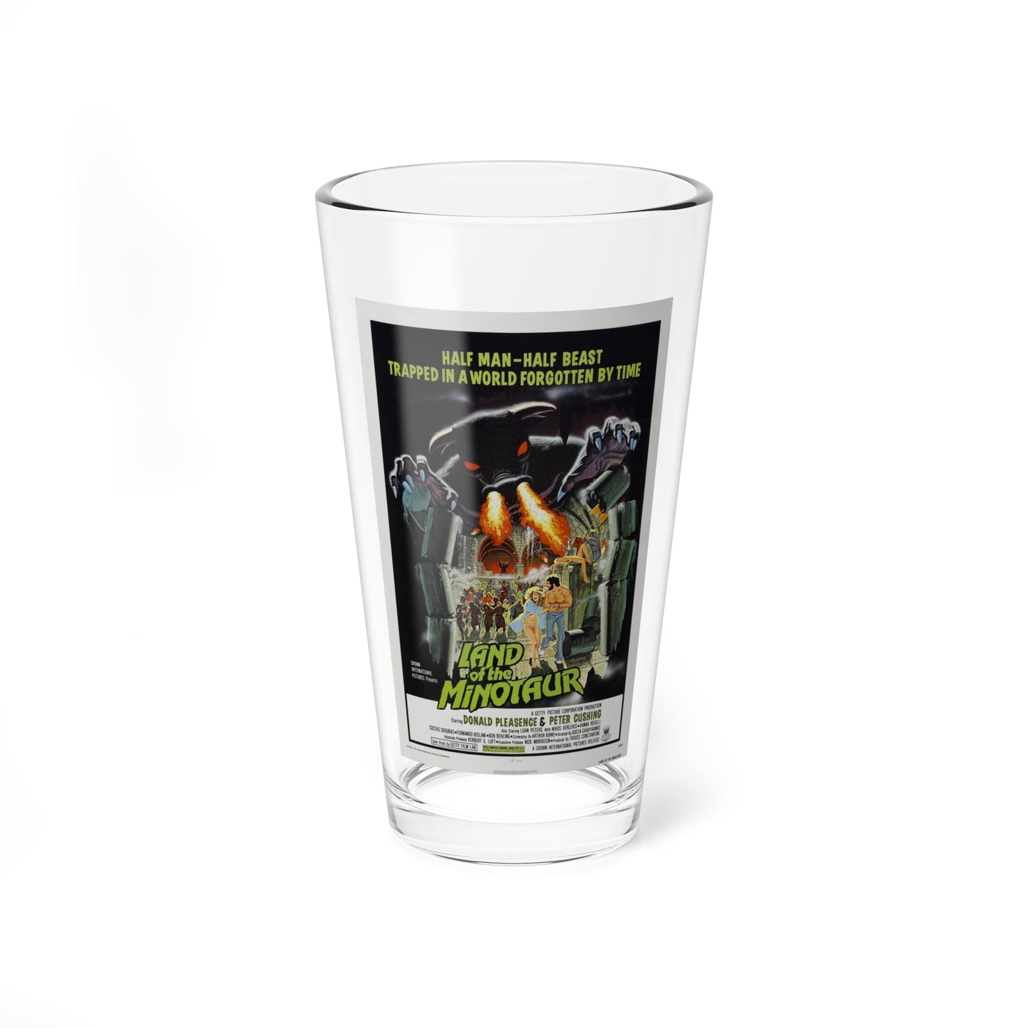 LAND OF THE MINOTAUR 1976 Movie Poster - Pint Glass 16oz