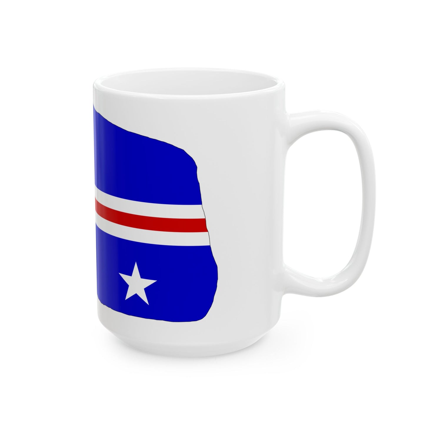 Jarvis Island flag map local (United States) White Coffee Mug