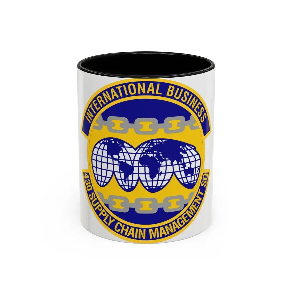 430th Supply Chain Management Squadron (U.S. Air Force) Accent Coffee Mug 11oz Black - Go Mug Yourself