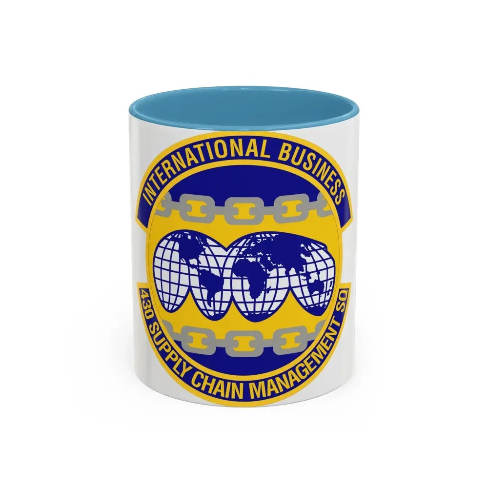 430th Supply Chain Management Squadron (U.S. Air Force) Accent Coffee Mug 11oz Light Blue - Go Mug Yourself