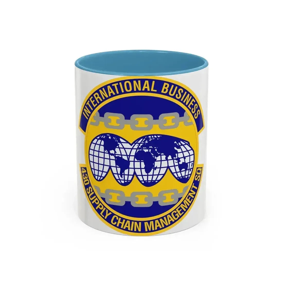430th Supply Chain Management Squadron (U.S. Air Force) Accent Coffee Mug 11oz Light Blue - Go Mug Yourself