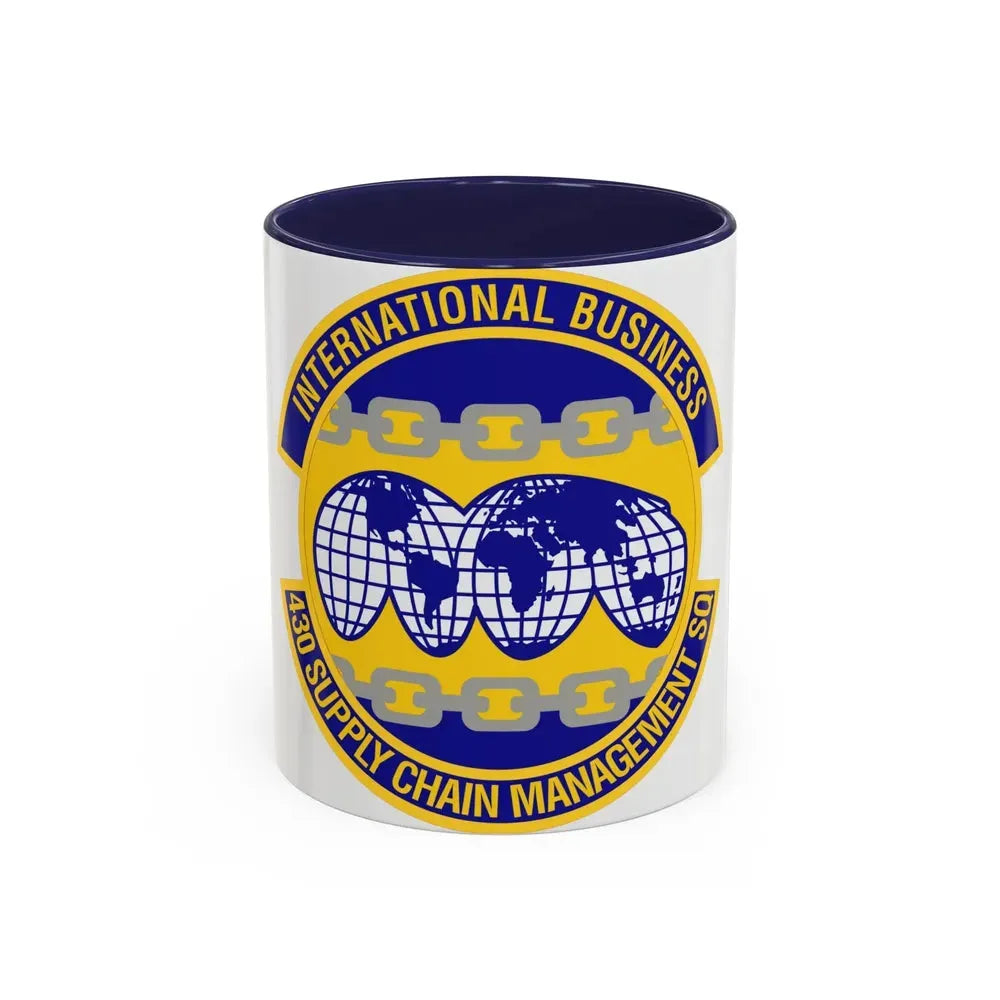 430th Supply Chain Management Squadron (U.S. Air Force) Accent Coffee Mug 11oz Navy - Go Mug Yourself