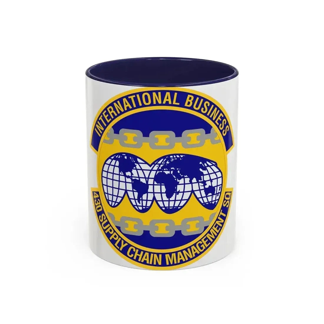 430th Supply Chain Management Squadron (U.S. Air Force) Accent Coffee Mug 11oz Navy - Go Mug Yourself