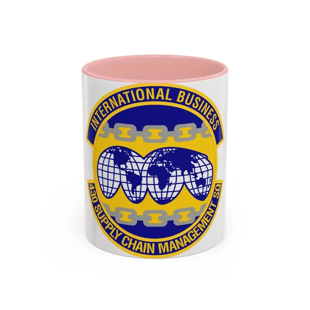 430th Supply Chain Management Squadron (U.S. Air Force) Accent Coffee Mug 11oz Pink - Go Mug Yourself