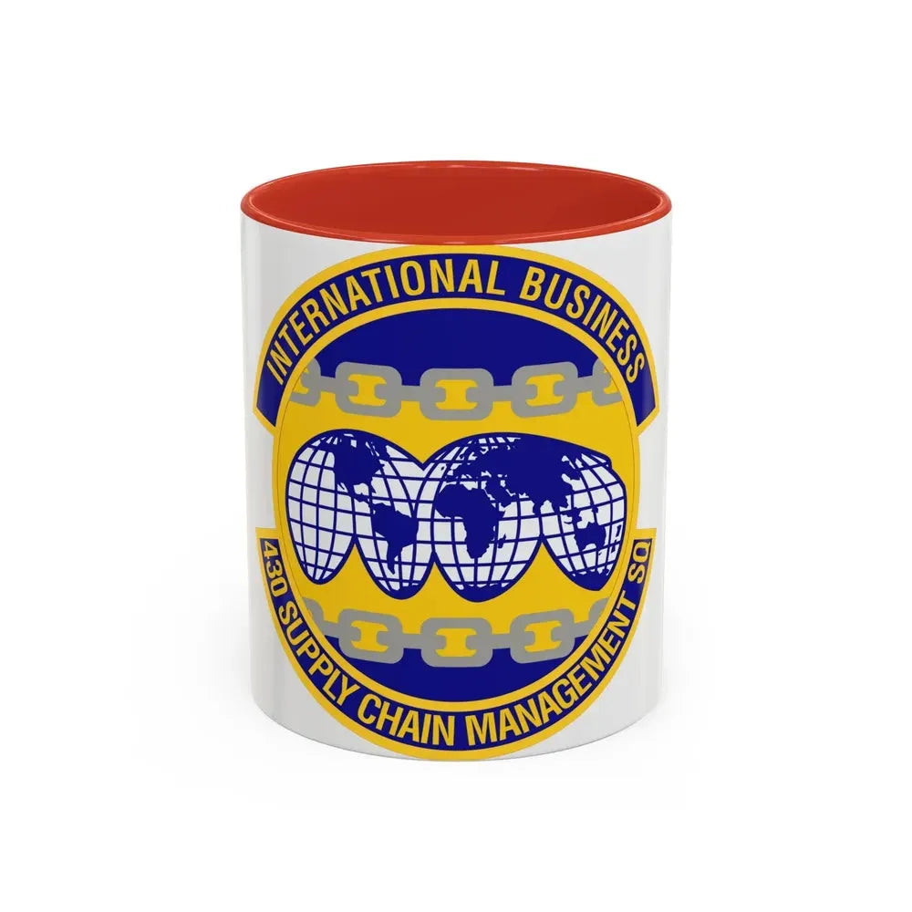 430th Supply Chain Management Squadron (U.S. Air Force) Accent Coffee Mug 11oz Red - Go Mug Yourself