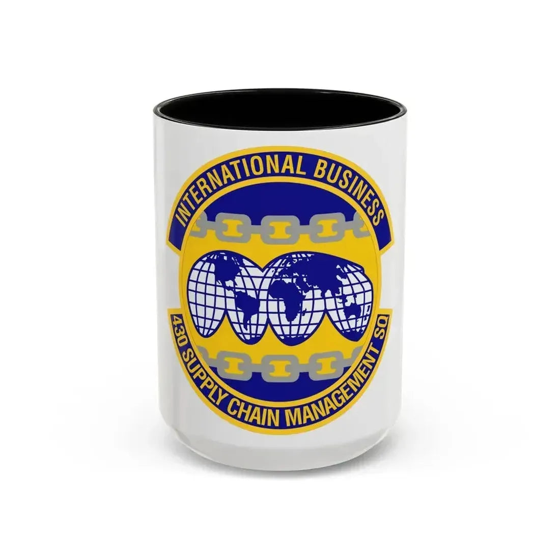 430th Supply Chain Management Squadron (U.S. Air Force) Accent Coffee Mug 15oz Black - Go Mug Yourself