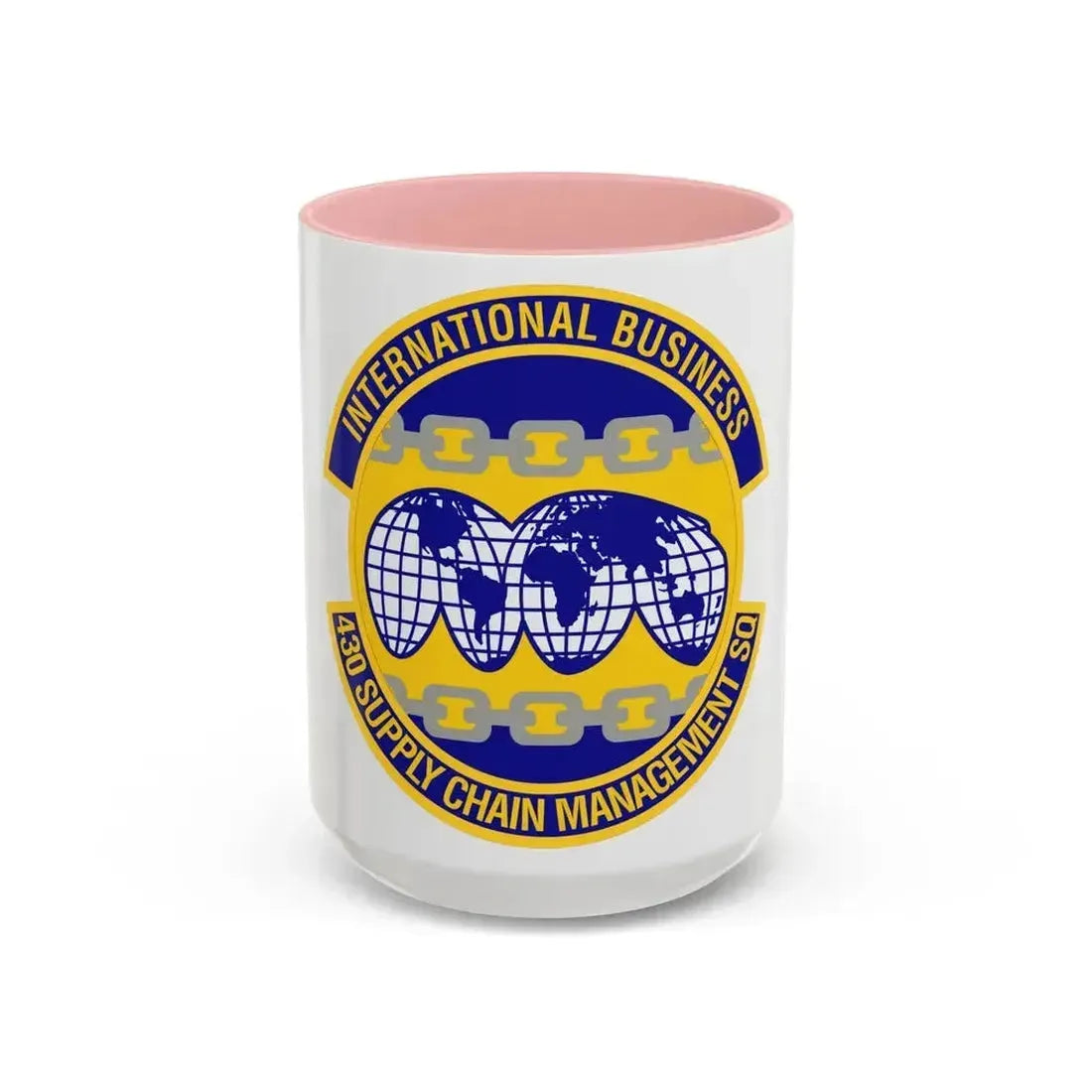 430th Supply Chain Management Squadron (U.S. Air Force) Accent Coffee Mug 15oz Pink - Go Mug Yourself