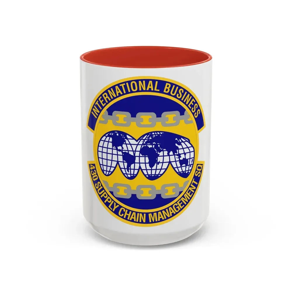 430th Supply Chain Management Squadron (U.S. Air Force) Accent Coffee Mug 15oz Red - Go Mug Yourself